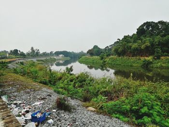 Panoramic view of lake against sky