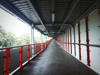 Empty elevated walkway