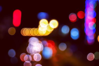 Defocused image of illuminated christmas lights