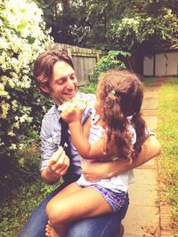 Girl standing in park