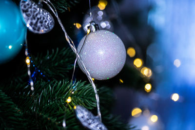 Close-up of christmas decorations