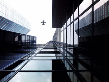 Low angle view of modern building against sky