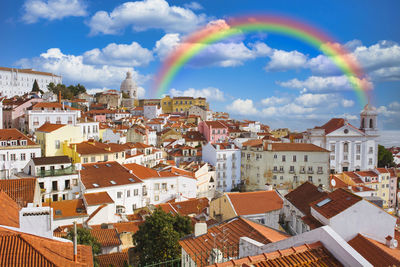 A beautiful scenery of lisbon townscape