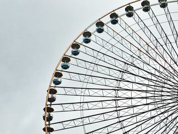 Low angle view of ferris wheel against clear sky