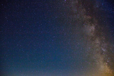 Low angle view of stars against sky at night