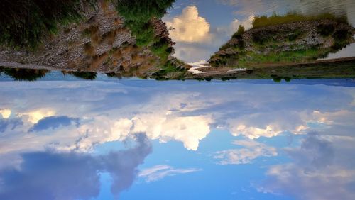 Low angle view of clouds over water