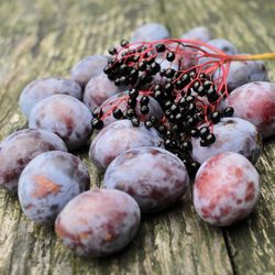 Close-up of fruits on table