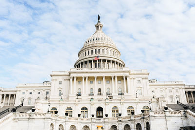 Low angle view of government building against sky