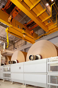 The machinery in a paper mill plant.