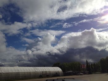 Clouds over cloudy sky