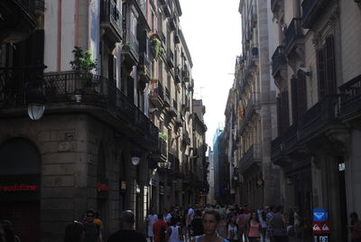 People on street in city