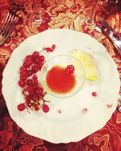 Close-up of fruits in plate