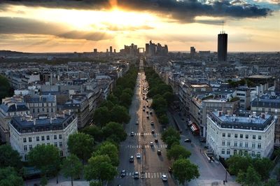 City at sunset