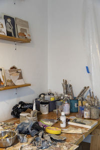 Kitchen utensils on table