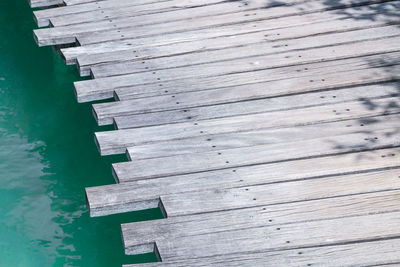 View of pier over lake