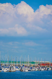 Boats in harbor