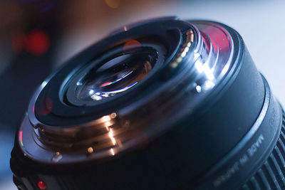 Close-up of camera lens