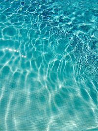 High angle view of turquoise swimming pool