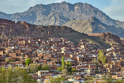 Aerial view of buildings in city