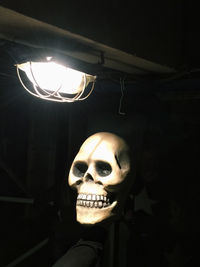 Close-up of illuminated lamp