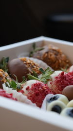 Close-up of food on table