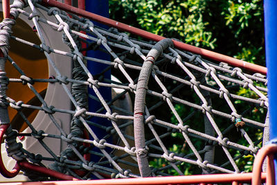 Close-up of play equipment at playground