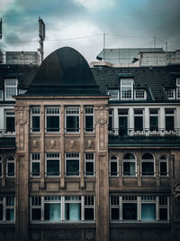 Low angle view of buildings against sky