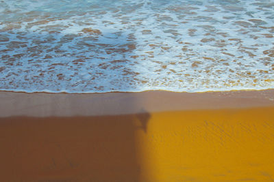 Close-up of waves on beach