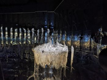 Close-up of water splashing in fountain