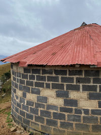 Low angle view of house against sky