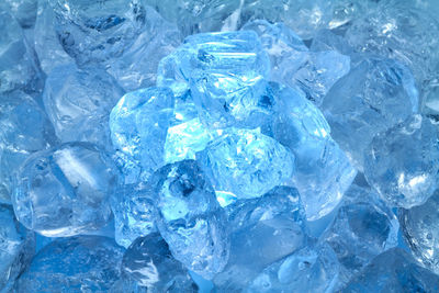 Full frame shot of ice cubes