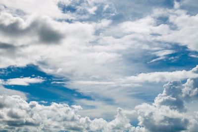 Low angle view of clouds in sky