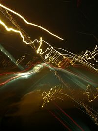 Light trails at night