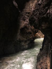 Rock formation in sea