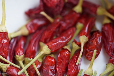 Full frame shot of red chili peppers