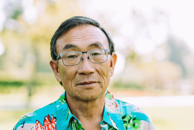 Portrait of man wearing eyeglasses