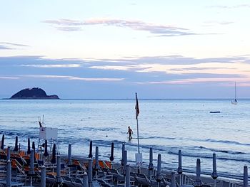 Scenic view of sea against sky