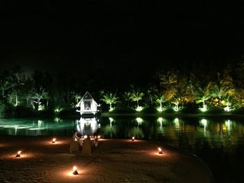 Reflection of trees in water