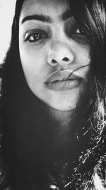 Close-up portrait of woman