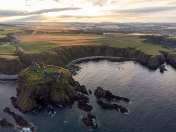 Dunnottar castle from the air