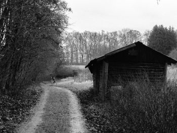 Road leading towards building