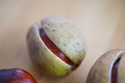 Close-up of bananas on table