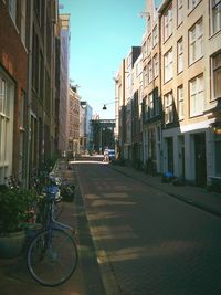 Cars parked on road in city