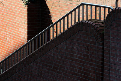 Low angle view of staircase against building