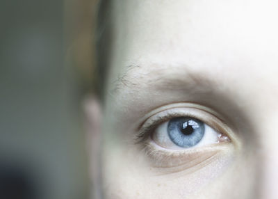 Close-up portrait of boy eye