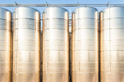 Full frame shot of storage tanks