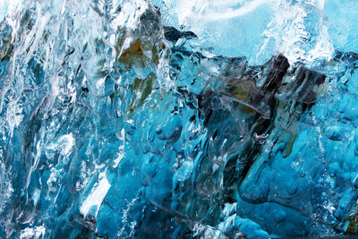 Full frame shot of frozen ice formation