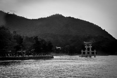 Scenic view of calm lake