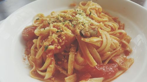 Close-up of served food