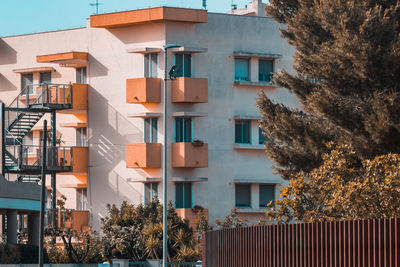 Low angle view of residential building